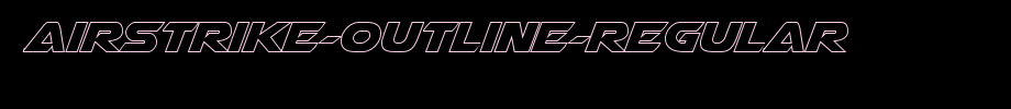 Airstrike-Outline-Regular(艺术字体在线转换器效果展示图)
