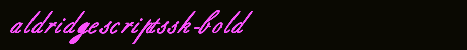 AldridgeScriptSSK-Bold.ttf(字体效果展示)