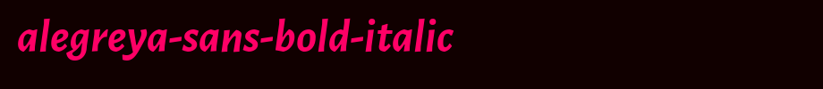 Alegreya-Sans-Bold-Italic(艺术字体在线转换器效果展示图)