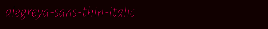 Alegreya-Sans-Thin-Italic(艺术字体在线转换器效果展示图)
