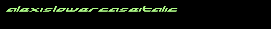 AlexisLowerCaseItalic.ttf
(Art font online converter effect display)