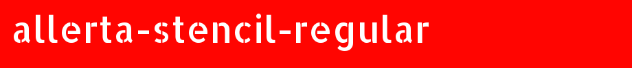 Allerta-Stencil-Regular(艺术字体在线转换器效果展示图)