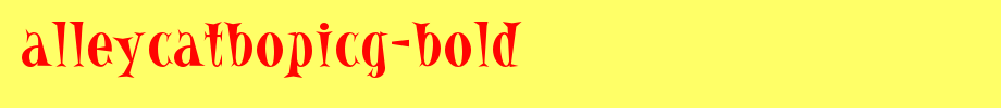 AlleycatBopICG-Bold.otf
(Art font online converter effect display)