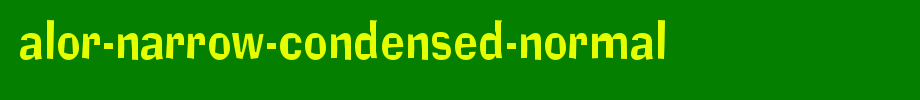 Alor-Narrow-Condensed-Normal_英文字体(艺术字体在线转换器效果展示图)