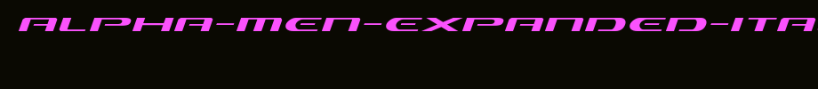 Alpha-Men-Expanded-Italic
(Art font online converter effect display)