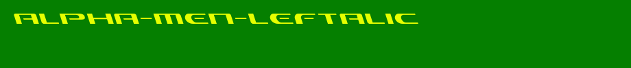 Alpha-Men-Leftalic
(Art font online converter effect display)