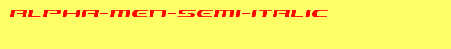 Alpha-Men-Semi-Italic
(Art font online converter effect display)