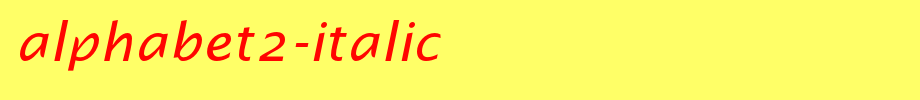 Alphabet2-Italic.otf(字体效果展示)