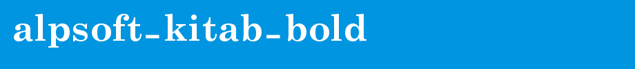 Alpsoft-Kitab-Bold.ttf(艺术字体在线转换器效果展示图)