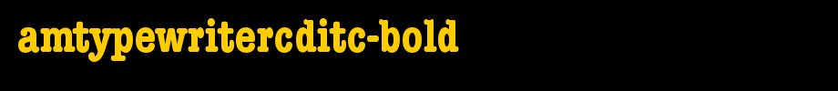 AmTypewriterCdITC-Bold.ttf(艺术字体在线转换器效果展示图)