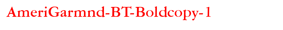 AmeriGarmnd-BT-Boldcopy-1_英文字体(艺术字体在线转换器效果展示图)