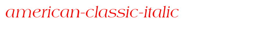 American-Classic-Italic.ttf(字体效果展示)
