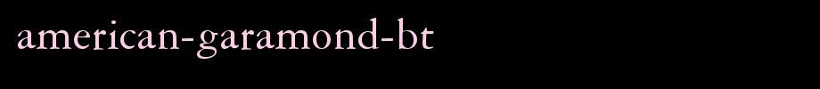 American-Garamond-BT_ English font
(Art font online converter effect display)