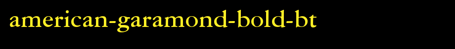 American-Garamond-Bold-BT_ English font