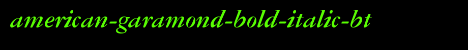 American-Garamond-Bold-Italic-BT.ttf
(Art font online converter effect display)