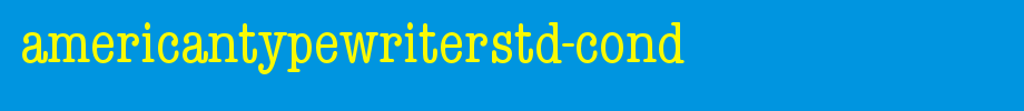 AmericanTypewriterStd-Cond.otf
(Art font online converter effect display)