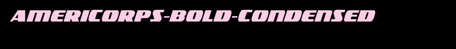 Americorps-Bold-Condensed(字体效果展示)