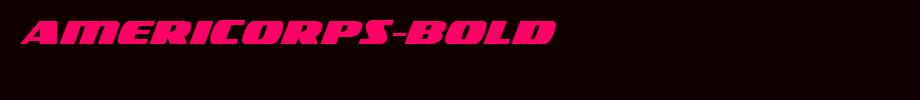Americorps-Bold(艺术字体在线转换器效果展示图)