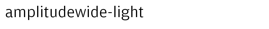 AmplitudeWide-Light_ English font