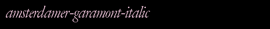 Amsterdamer-Garamont-Italic.ttf(艺术字体在线转换器效果展示图)
