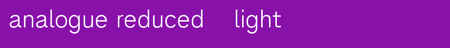 Analogue-Reduced-45-Light
(Art font online converter effect display)