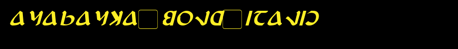 Anayanka-Bold-Italic(艺术字体在线转换器效果展示图)