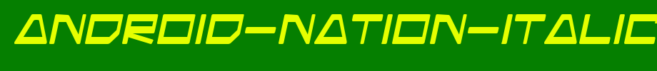 Android-Nation-Italic(字体效果展示)
