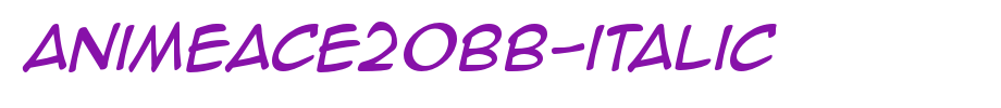 AnimeAce20BB-Italic.otf(艺术字体在线转换器效果展示图)