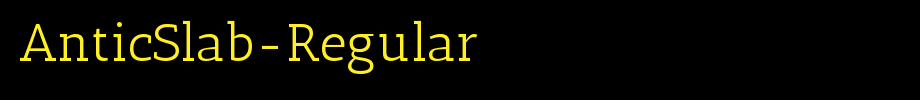 AnticSlab-Regular_ English font