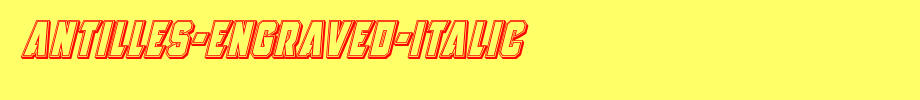 Antilles-Engraved-Italic(艺术字体在线转换器效果展示图)