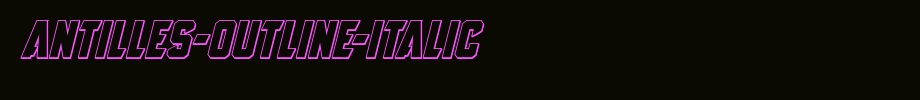 Antilles-Outline-Italic
(Art font online converter effect display)