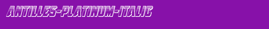 Antilles-Platinum-Italic(艺术字体在线转换器效果展示图)