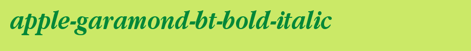 Apple-Garamond-BT-Bold-Italic.ttf(字体效果展示)