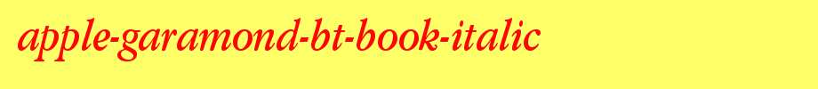 Apple-Garamond-BT-Book-Italic.ttf(字体效果展示)