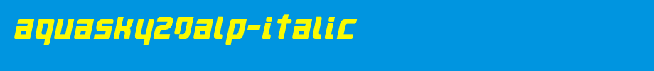Aquasky20ALP-Italic.otf(字体效果展示)