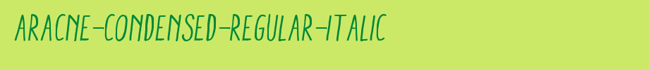 Aracne-Condensed-Regular-Italic(艺术字体在线转换器效果展示图)