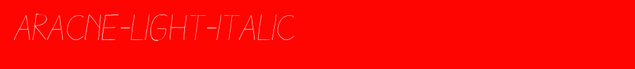 Aracne-Light-Italic(艺术字体在线转换器效果展示图)