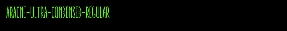 Aracne-Ultra-Condensed-Regular(字体效果展示)