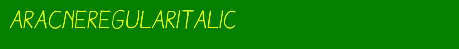 AracneRegularItalic(字体效果展示)