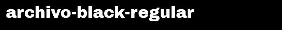 Archivo-Black-Regular(艺术字体在线转换器效果展示图)