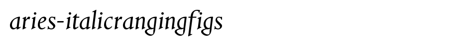 Aries-ItalicRangingFigs.otf(字体效果展示)