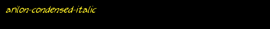 Arilon-Condensed-Italic(艺术字体在线转换器效果展示图)