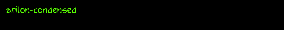 Arilon-Condensed(艺术字体在线转换器效果展示图)