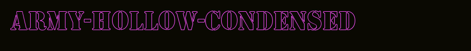 Army-Hollow-Condensed.ttf
(Art font online converter effect display)