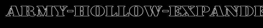 Army-Hollow-Expanded.ttf
(Art font online converter effect display)
