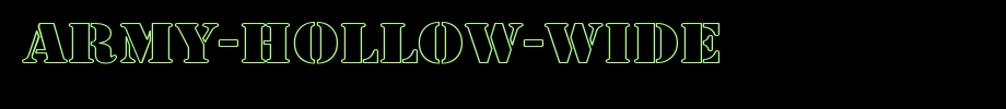 Army-Hollow-Wide.ttf
(Art font online converter effect display)