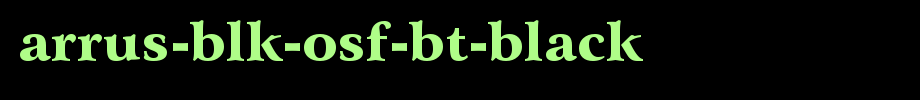 Arrus-Blk-OSF-BT-Black.ttf
(Art font online converter effect display)