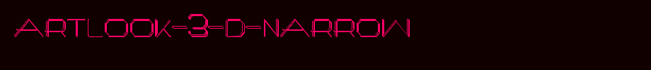 Artlook-3-D-Narrow.ttf(字体效果展示)