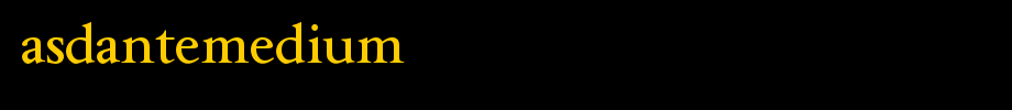 AsdanteMedium.otf(字体效果展示)