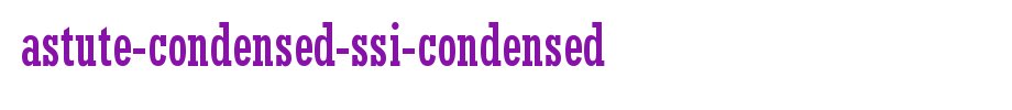 Astute-Condensed-SSi-Condensed.ttf(字体效果展示)